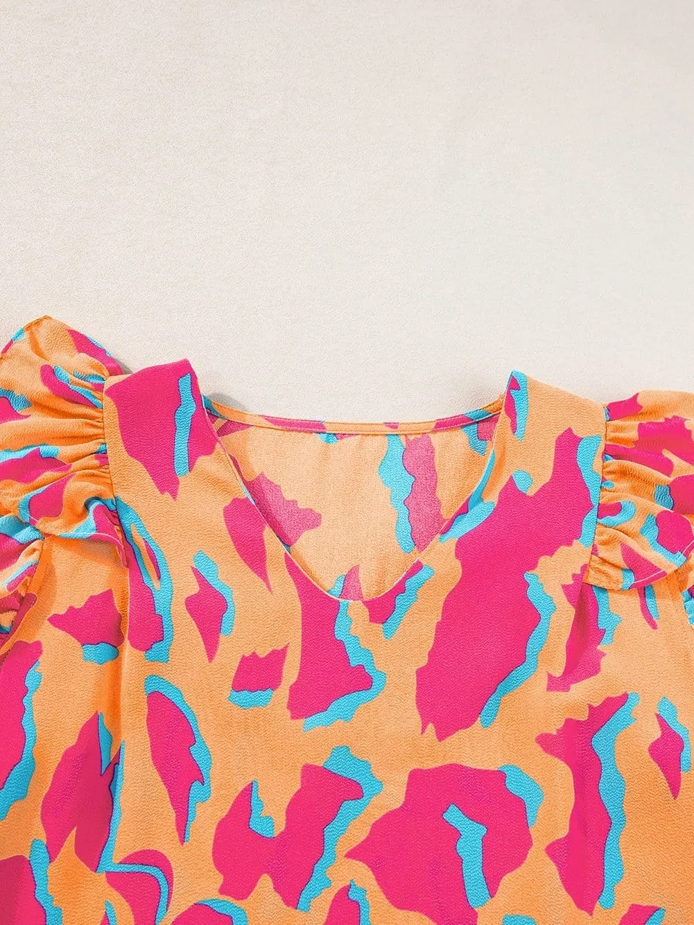 Abstract Print Summer Blouse