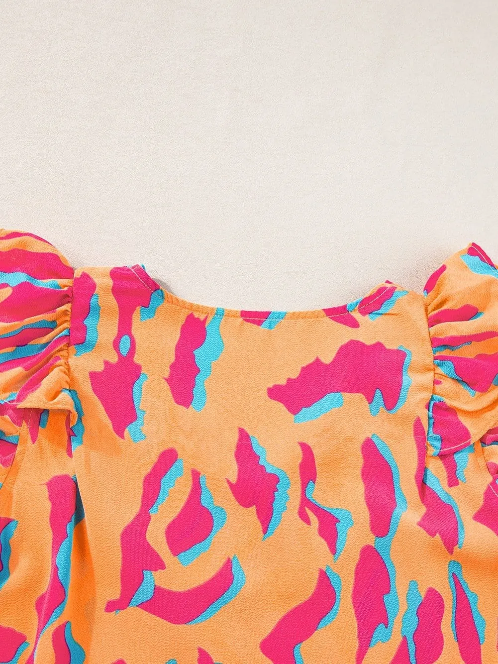 Abstract Print Summer Blouse