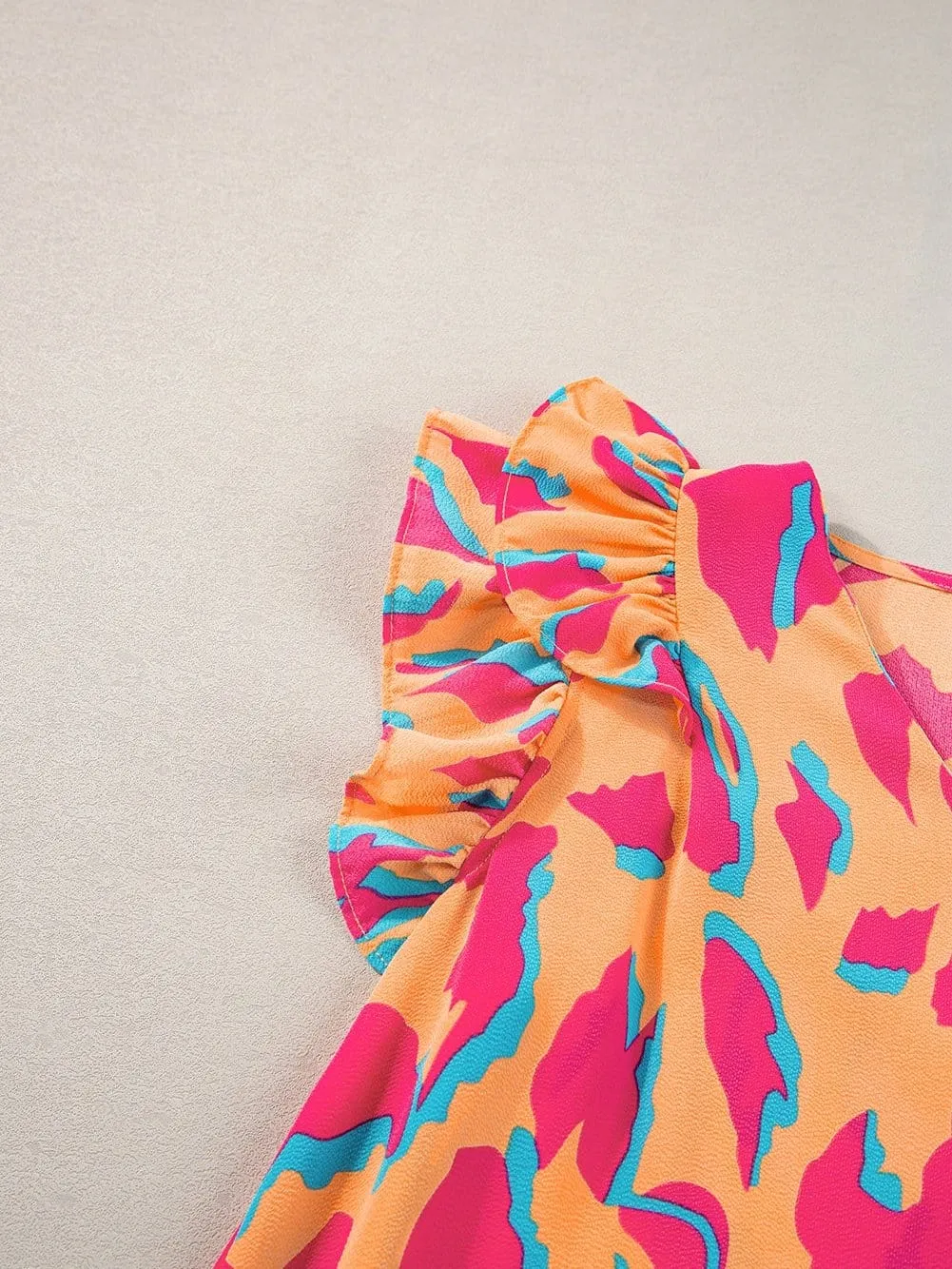 Abstract Print Summer Blouse