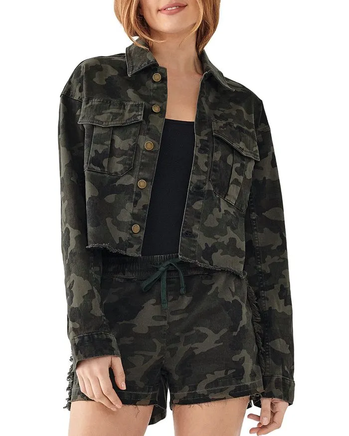 ANNIE CROPPED CAMO JEAN JACKET KAVALA