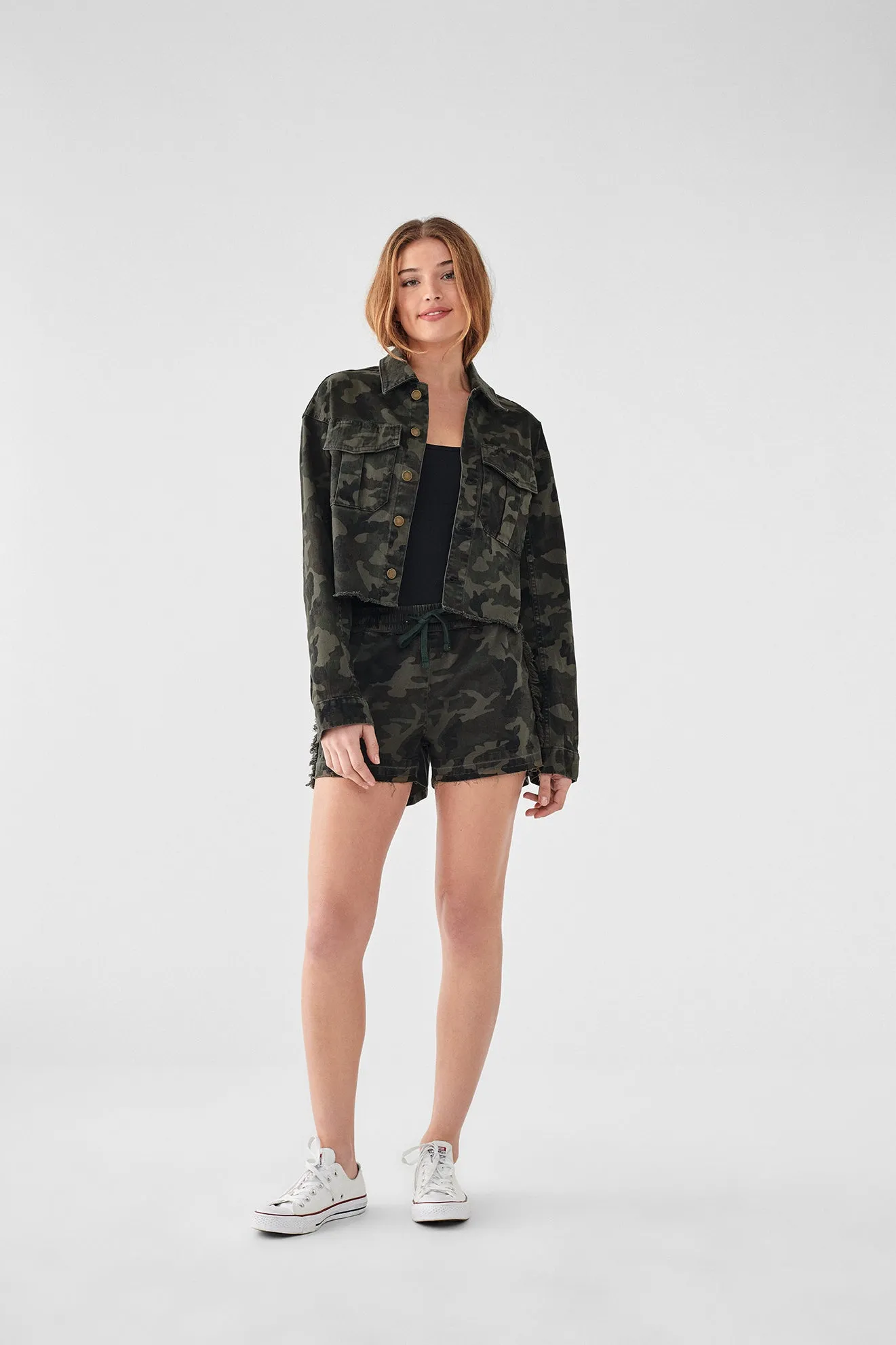 ANNIE CROPPED CAMO JEAN JACKET KAVALA