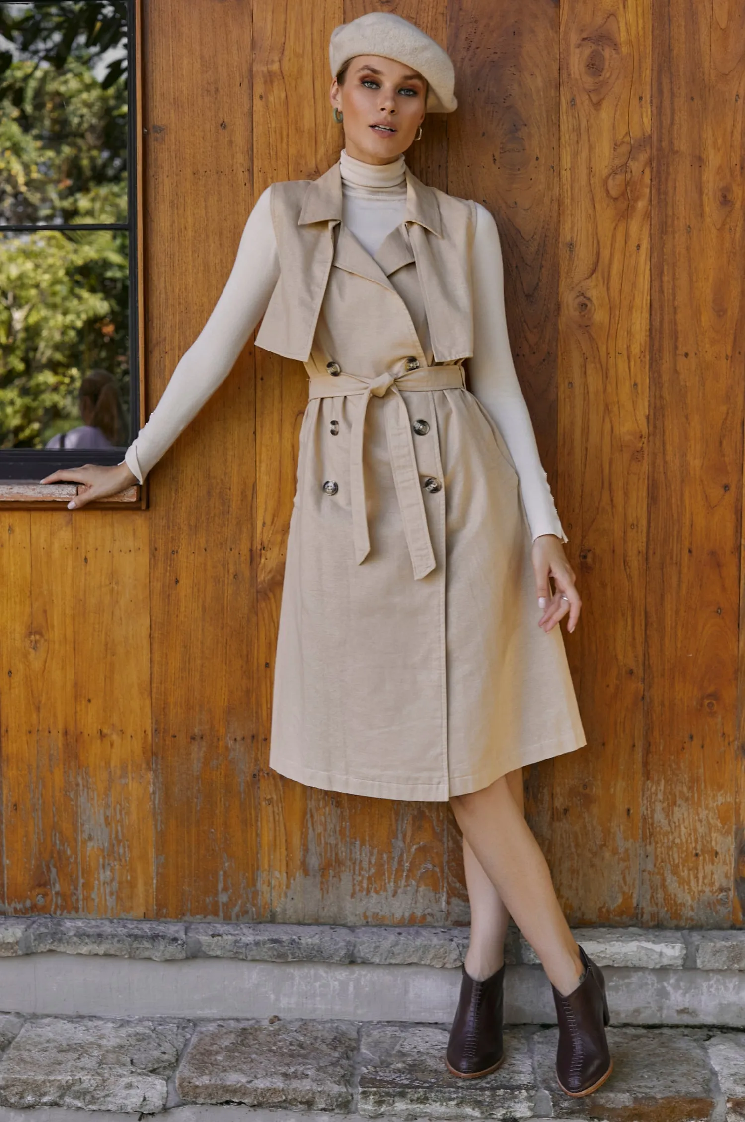 Arden Belted Vest Trench by ELF