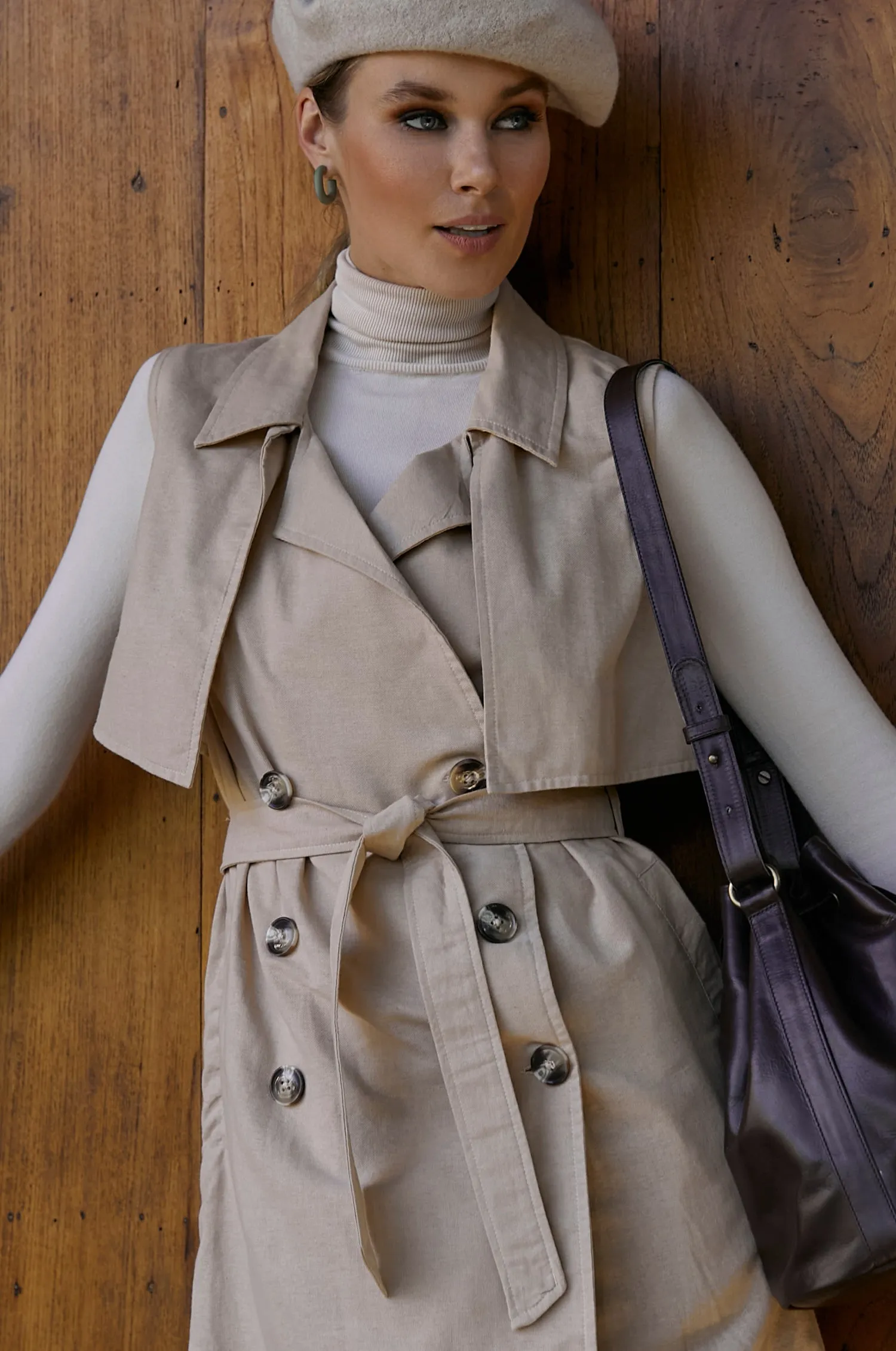 Arden Belted Vest Trench by ELF