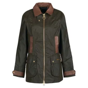 Barbour Premium Beadnell Ladies Wax Jacket - Olive