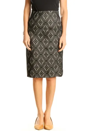 Black Lace Chic Pencil Skirt