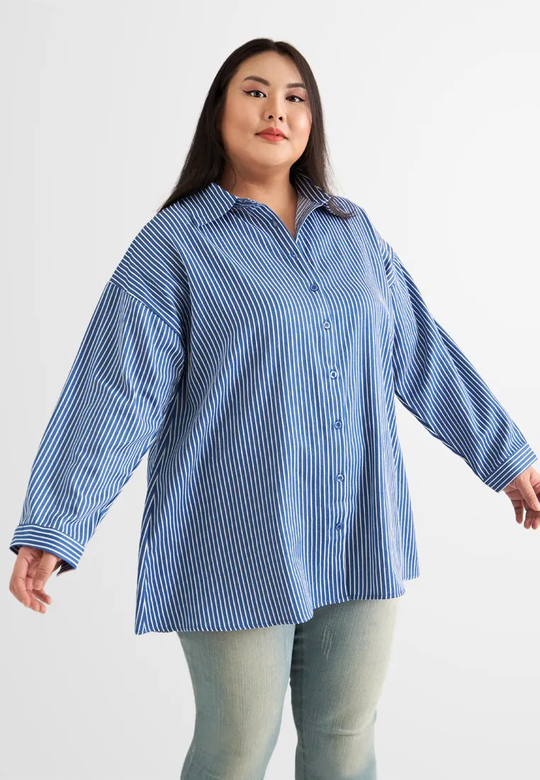 Blanca Stripes Button Long Sleeve Shirt