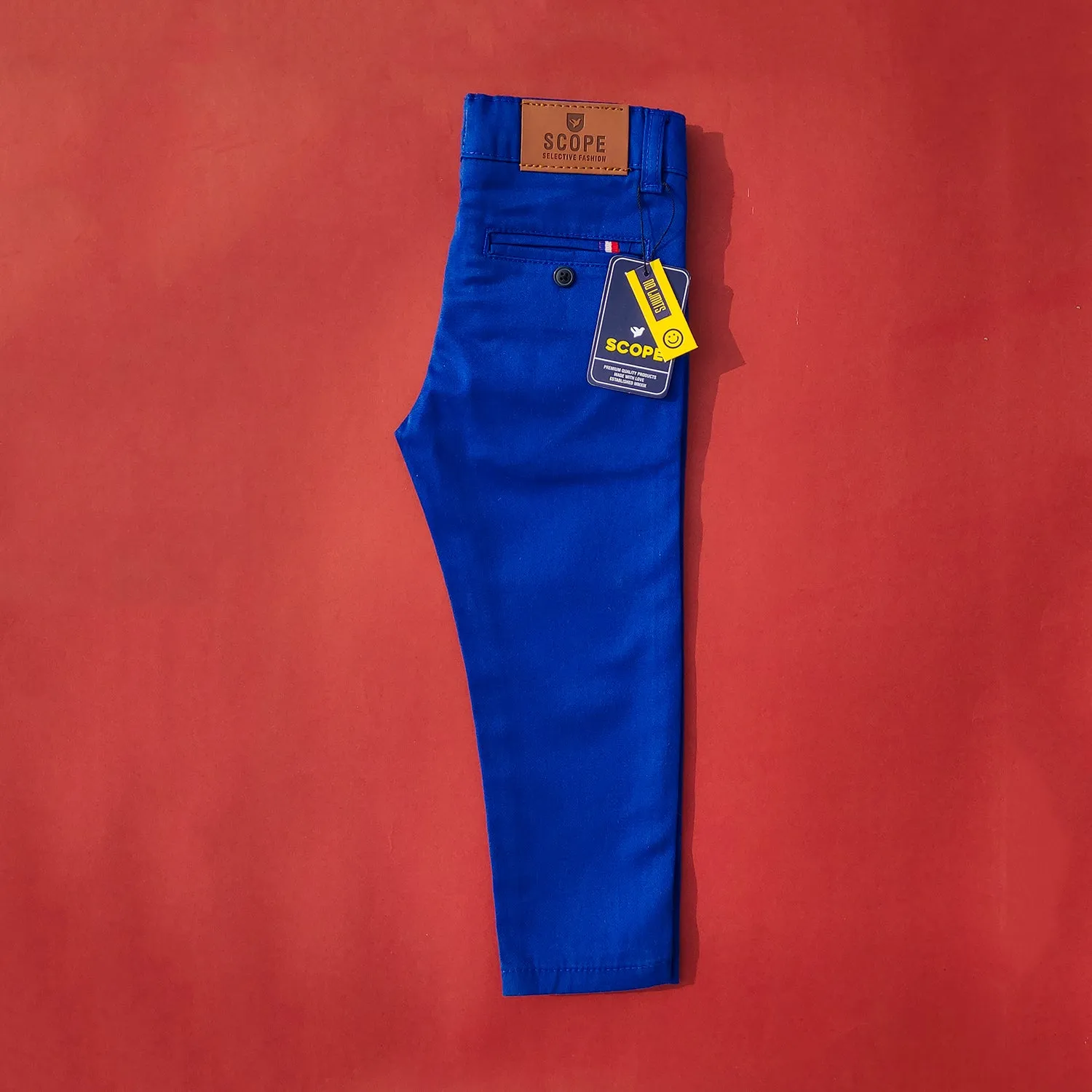 Blue Pants With Pocket Detailing