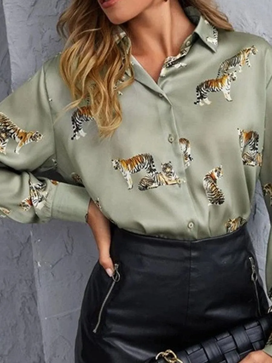 Bold Leopard Print Blouse