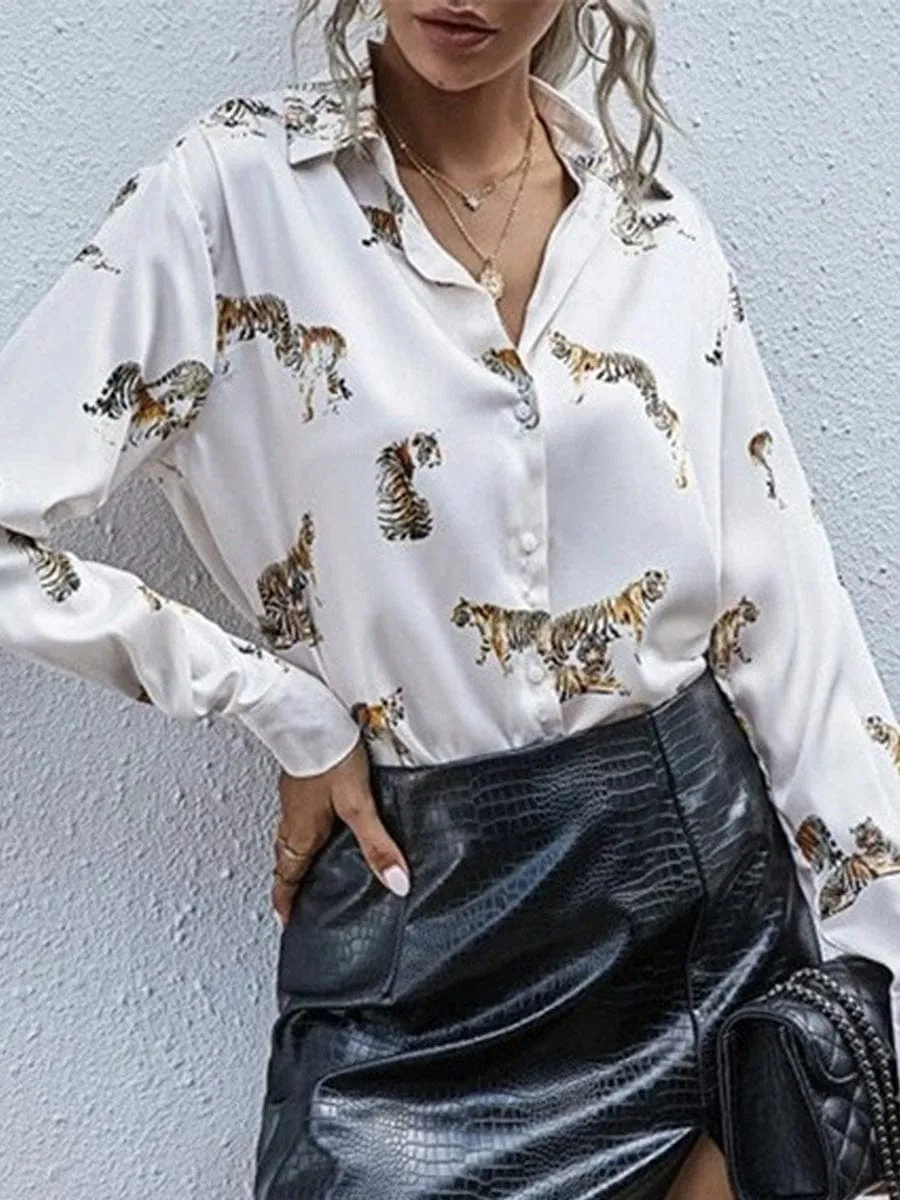 Bold Leopard Print Blouse