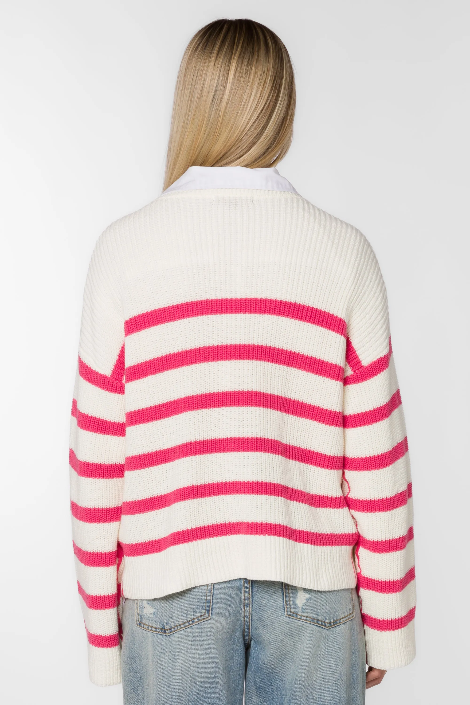 Bridgette Pink Stripe Sweater