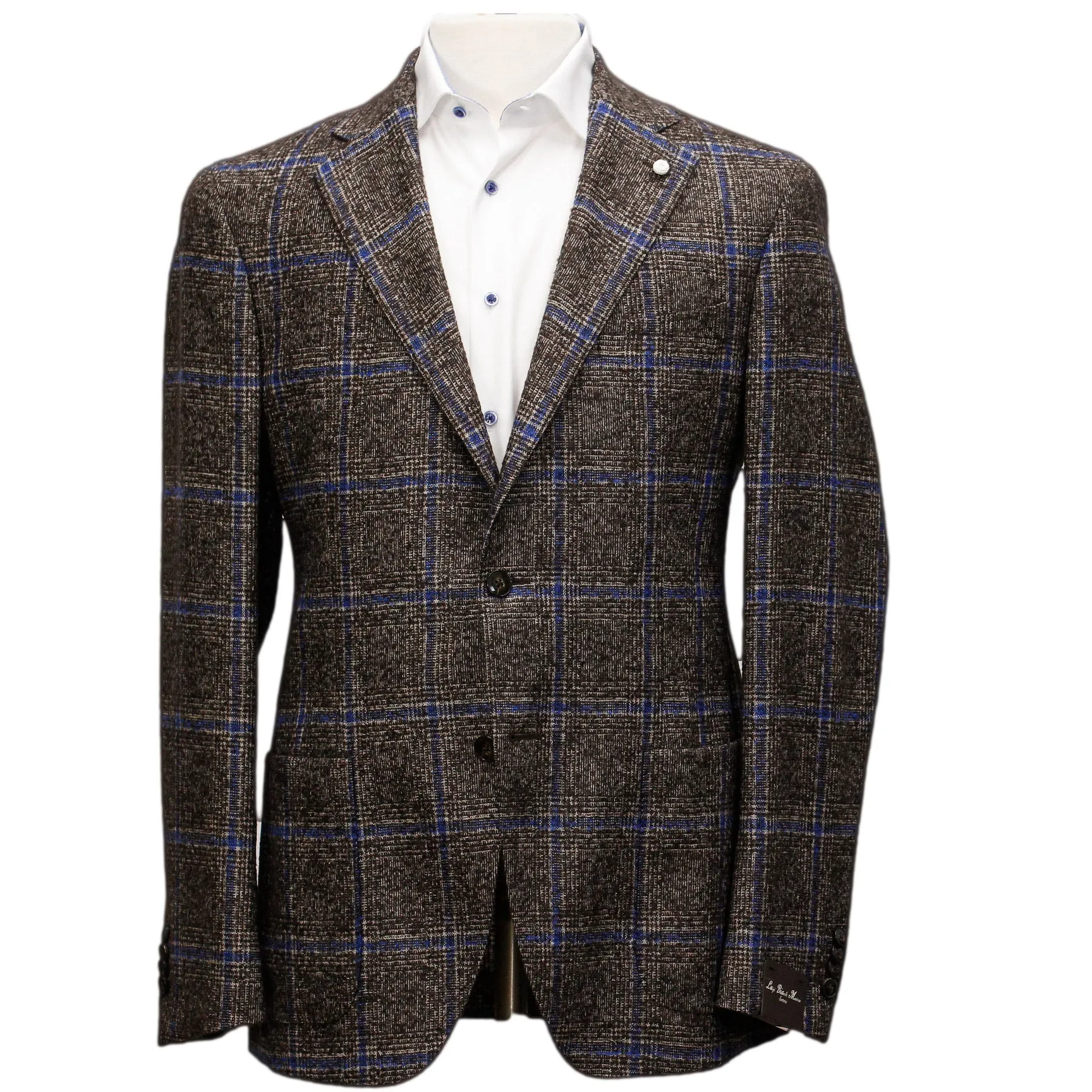 Brown Check Luigi Bianchi Mantova - Dream Fit - Loro Piana Alpaca