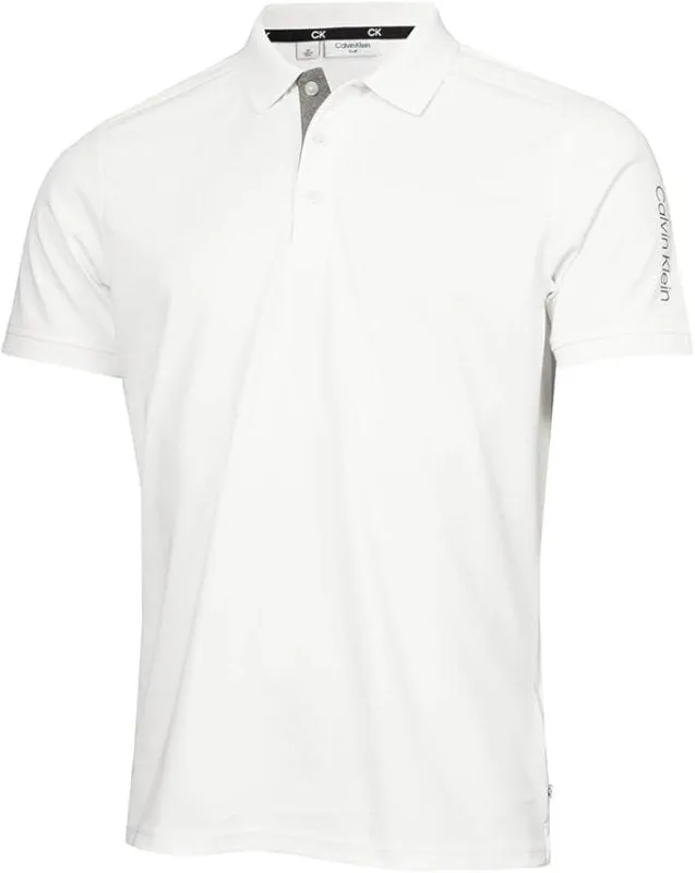 Calvin Klein Mens 2024 Club Golf Lightweight Breathable Wicking Polo Shirt