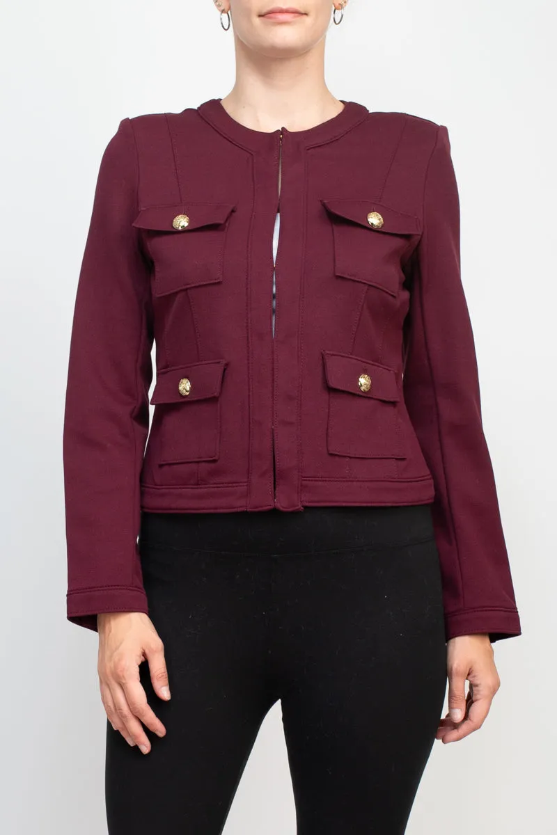 Carmen Marc Woven Knit jacket