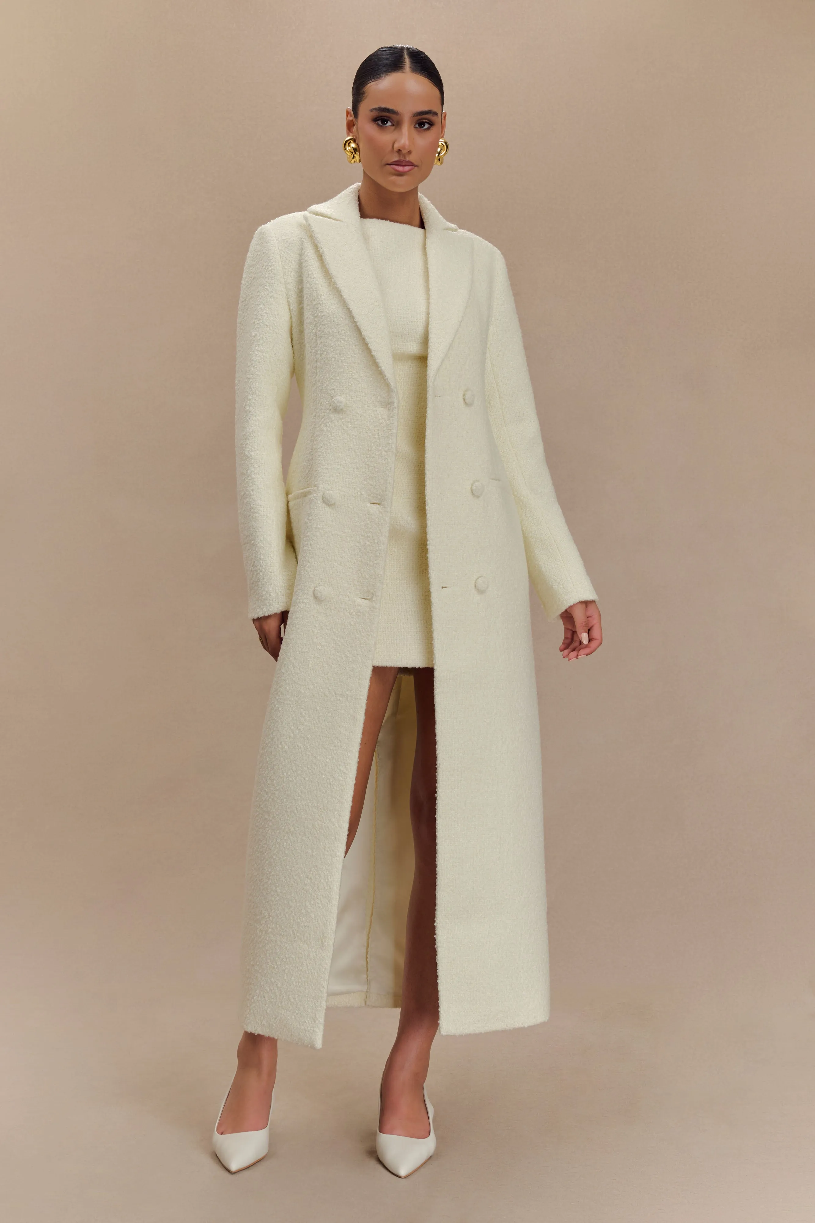 Carver Boucle Coat - Ivory