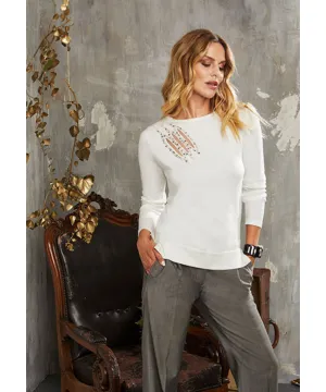 CECILIA BENETTI LONG-SLEEVE TOP WITH DETAIL