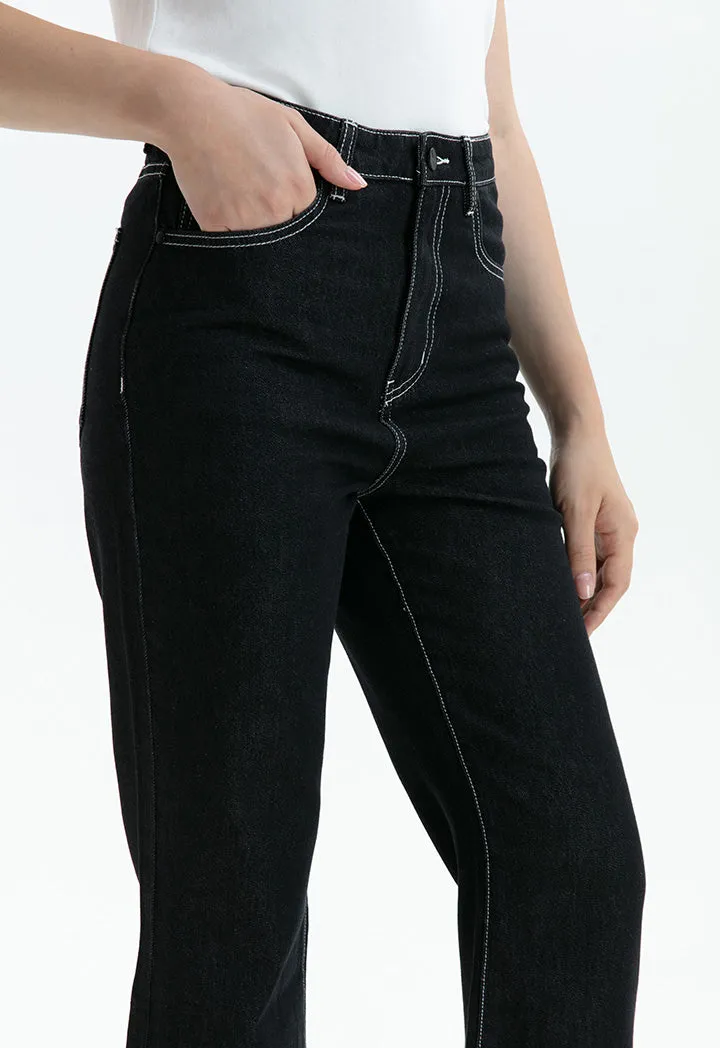 Choice Solid Wide Leg Trouser Black