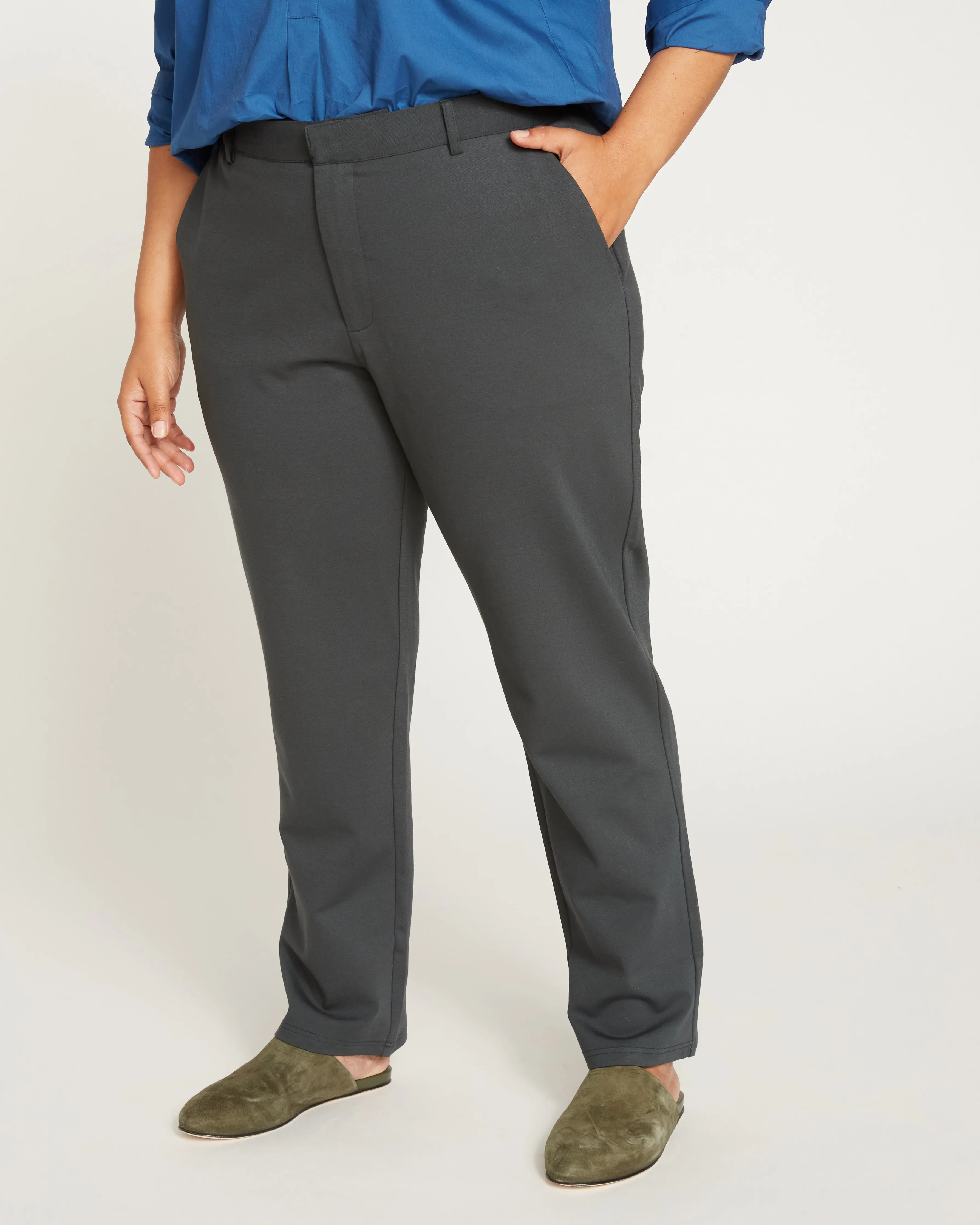 Cigarette Pants Long - Charcoal