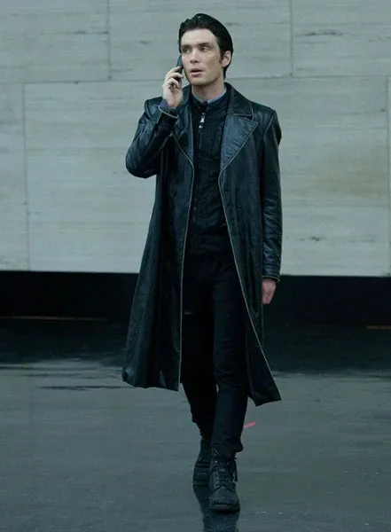 Cillian Murphy In Time Long Leather Coat