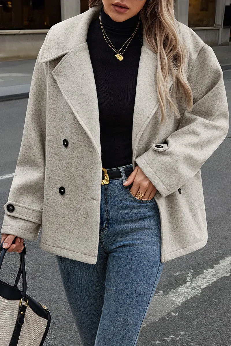 Classic Woolen Lapel Coat