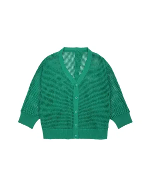 Color Cotton Poly Cardigan