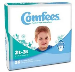 Comfees Toddler Training Pants Pull On 2T - 3T Disposable Moderate Absorbency, Case of 156