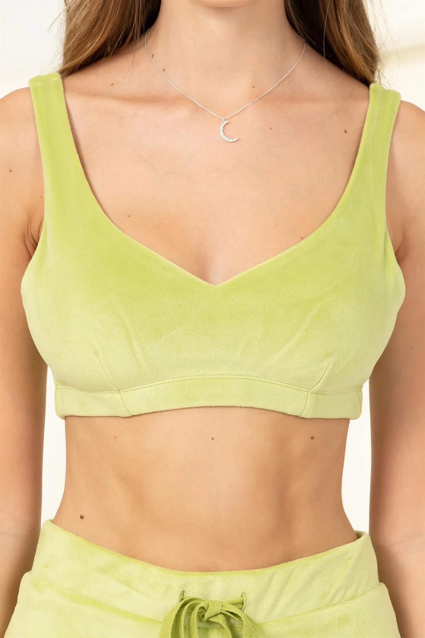 DZ22F616-V-NECK CROP BRALETTE TOP