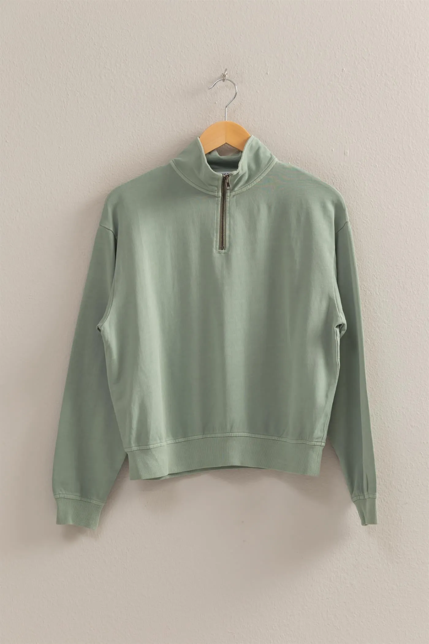 DZ25A871-Half Zip Long Sleeve Sweatshirt