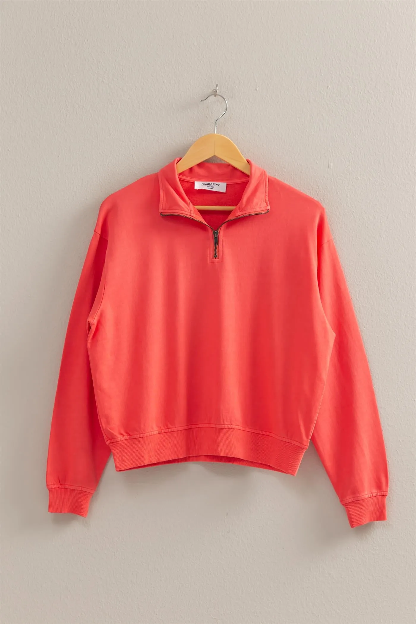 DZ25A871-Half Zip Long Sleeve Sweatshirt