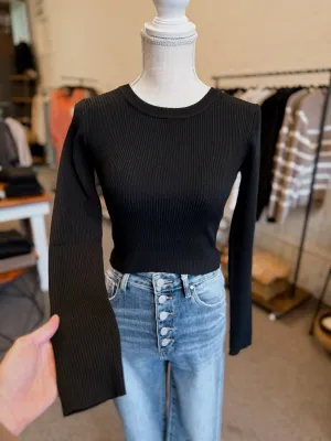 Everyday Ribbed Top - Black