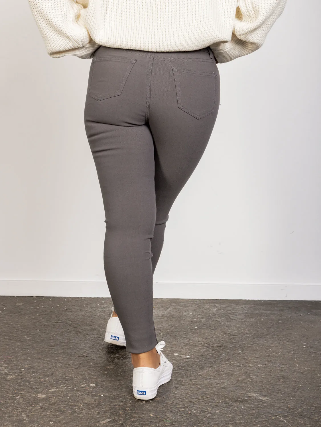 Fern Pants - Charcoal Grey Mid Rise