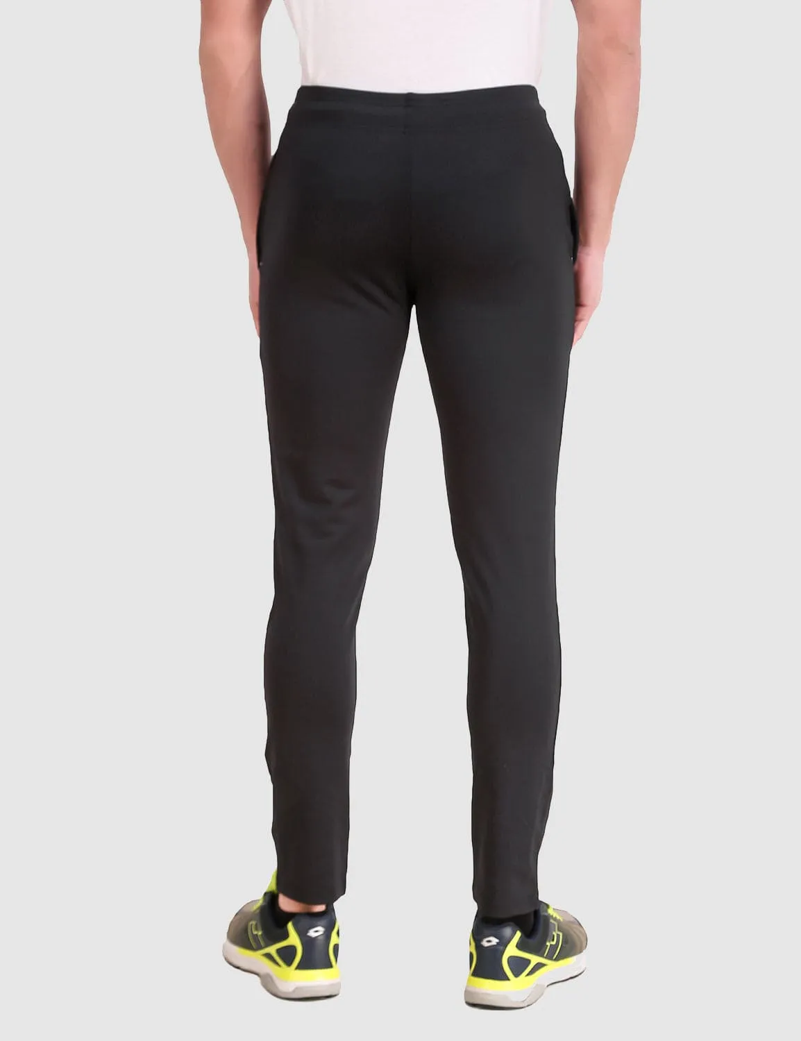 Fitinc Slim Fit Black Trackpant for Workout