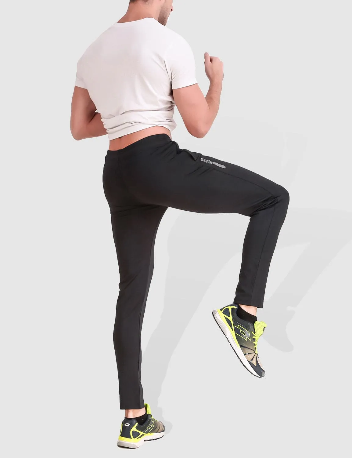 Fitinc Slim Fit Black Trackpant for Workout