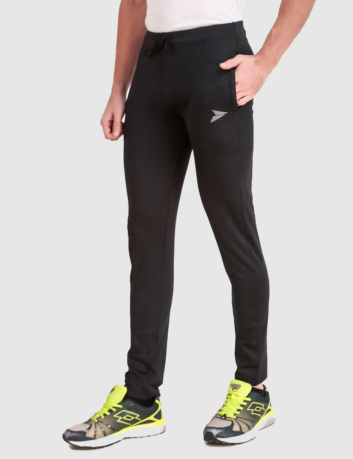 Fitinc Slim Fit Black Trackpant for Workout