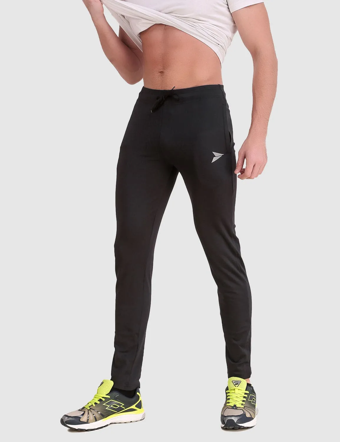 Fitinc Slim Fit Black Trackpant for Workout