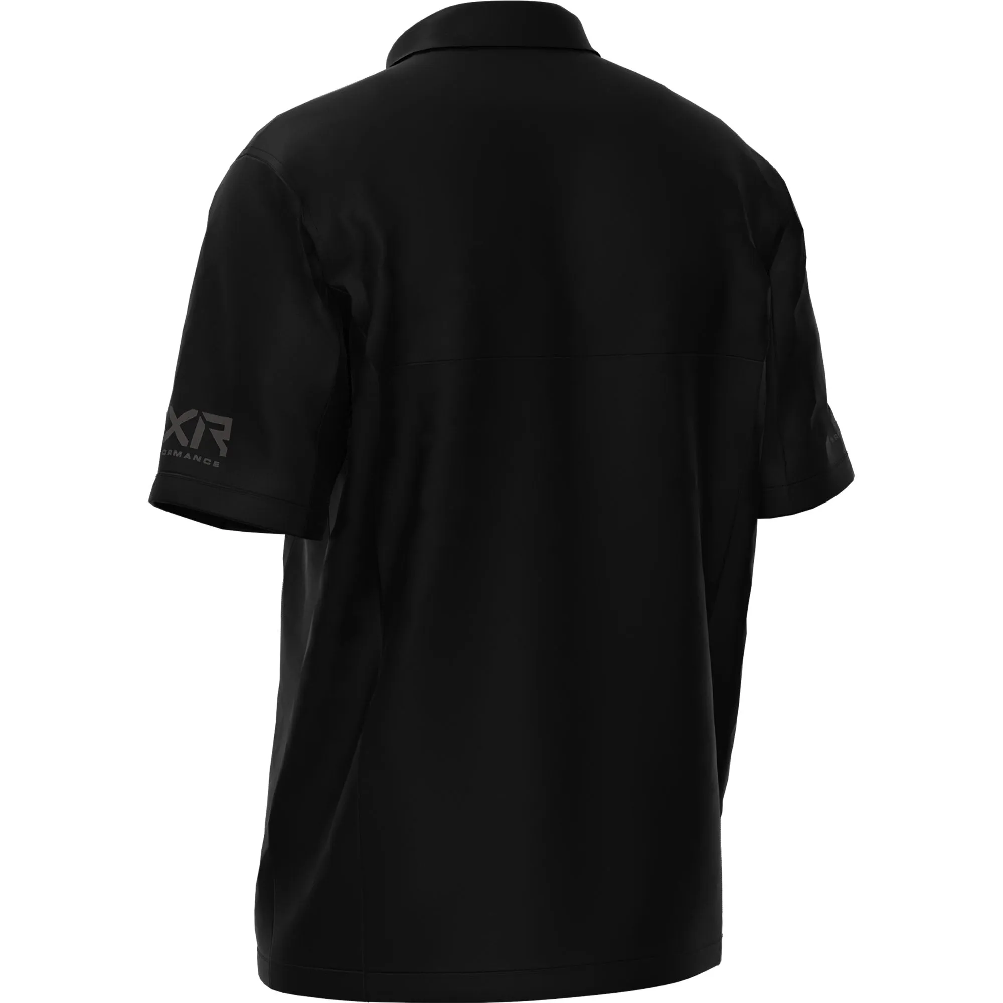 FXR  Black Cast Performance UPF Polo Shirt Short Sleeve Lightweight