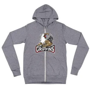 Grand Rapids Griffins Adult Primary Logo Full Zip Hoodie