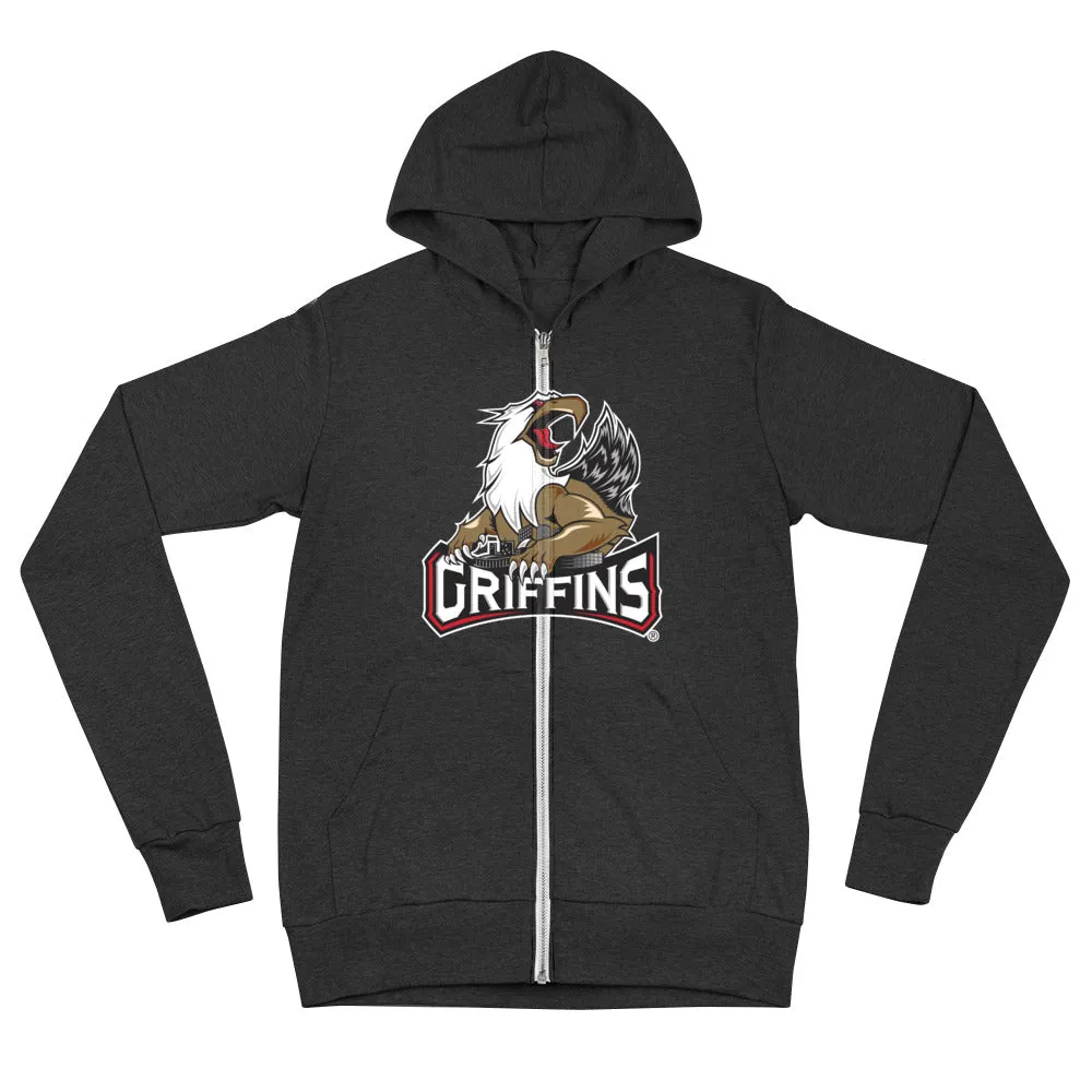 Grand Rapids Griffins Adult Primary Logo Full Zip Hoodie