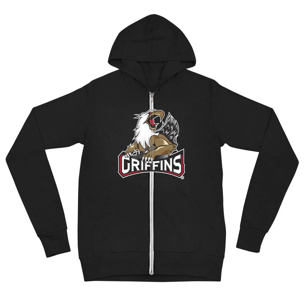 Grand Rapids Griffins Adult Primary Logo Full Zip Hoodie