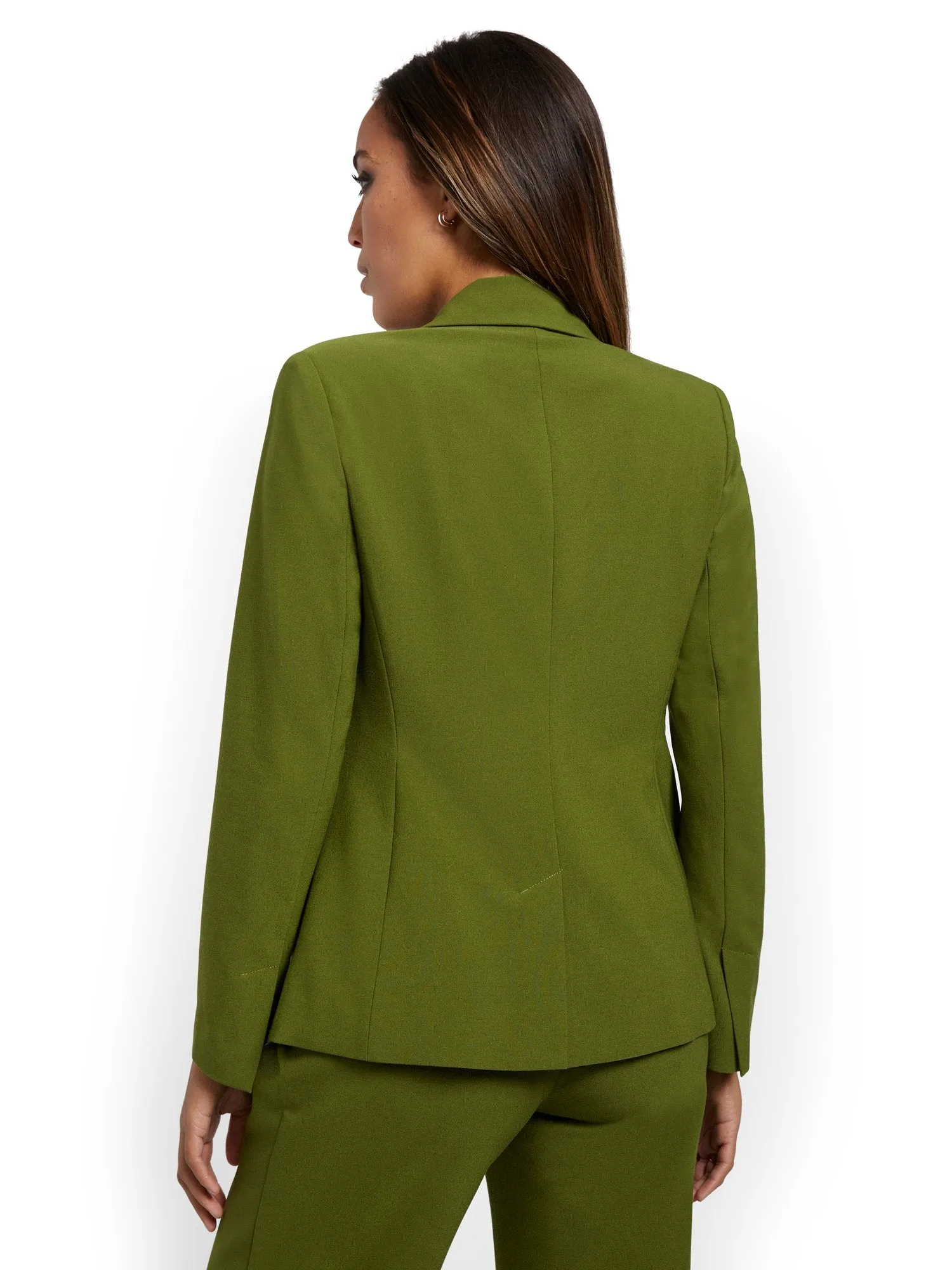 Green Double-Breasted Jacket - Double Stretch