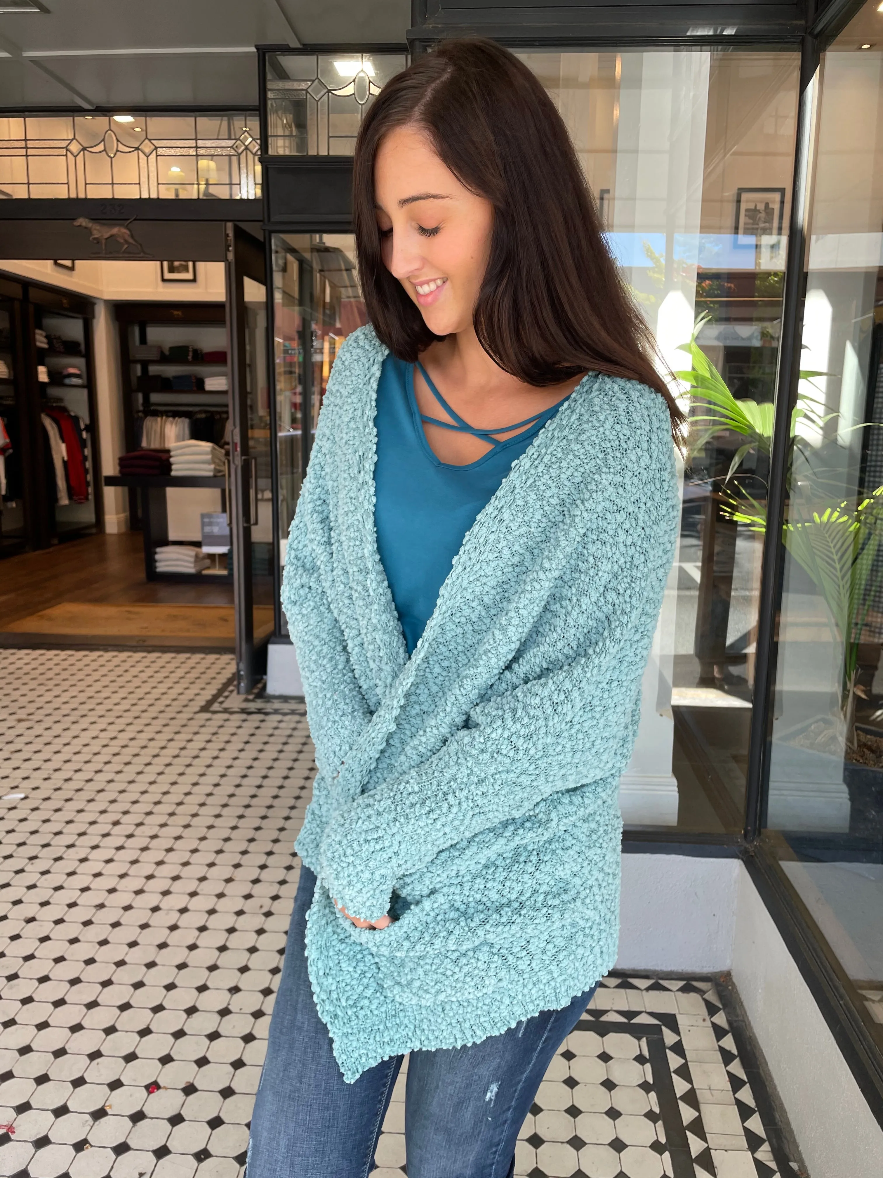 Halle Cardigan Sage Mint