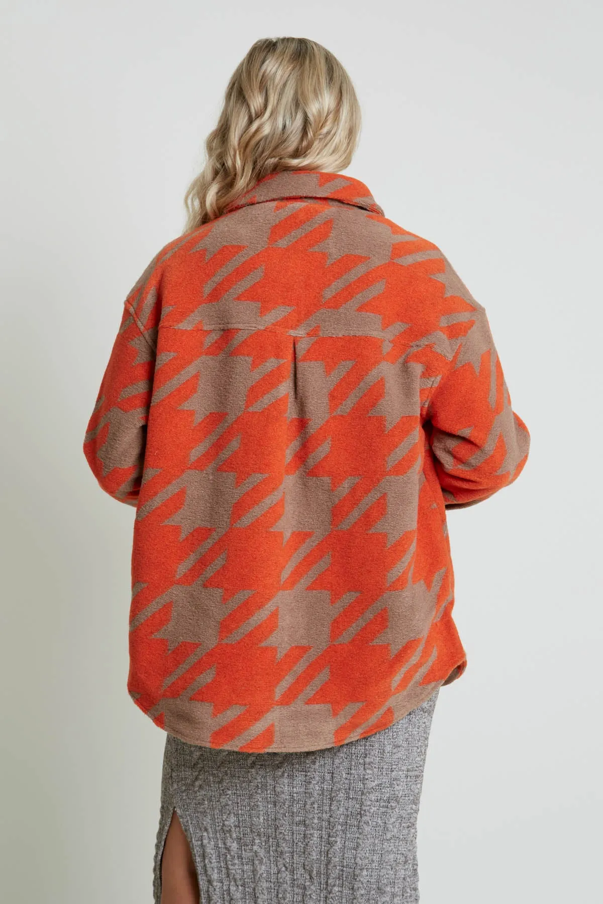 JERROD JACQUARD HOUNDSTOOTH SHACKET