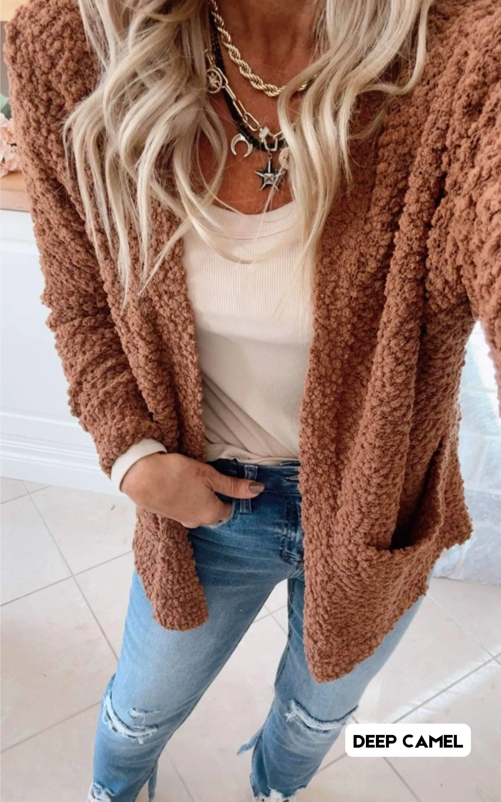 Long Sleeve Popcorn Cardigan - Final Sale