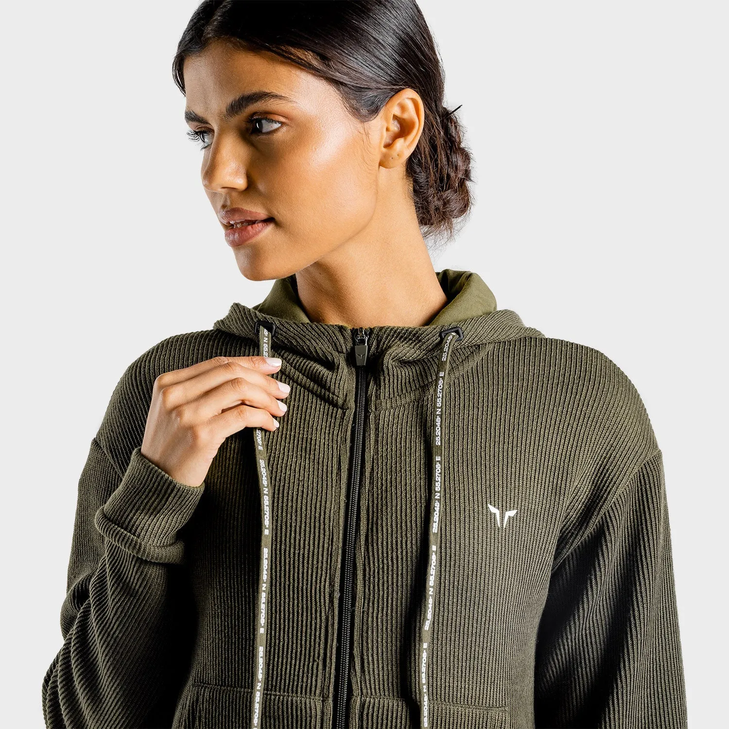 Luxe Zip Up - Olive