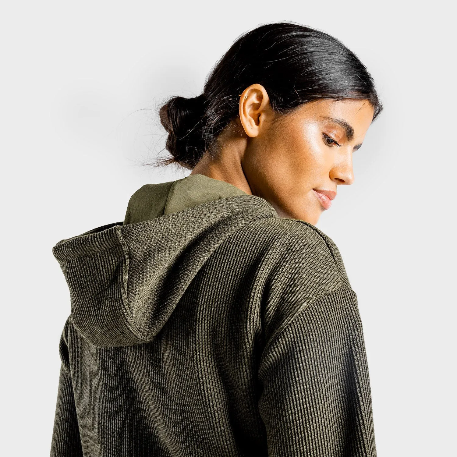 Luxe Zip Up - Olive