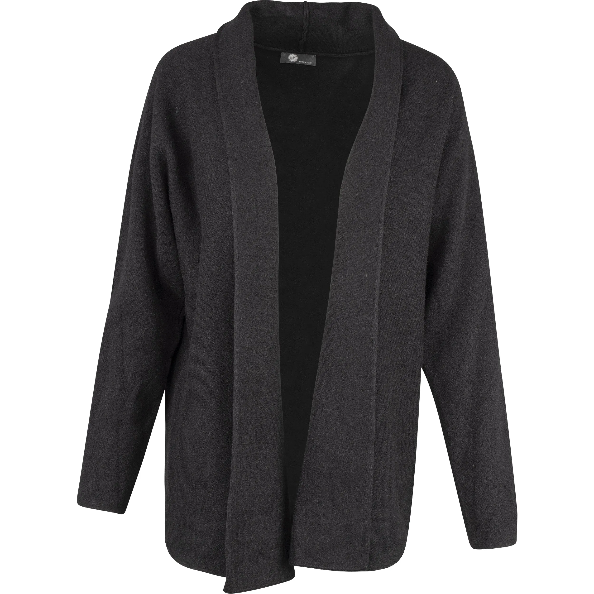 M Made in Italy – Shawl Collar Long Sleeve Double-Knit Cardigan