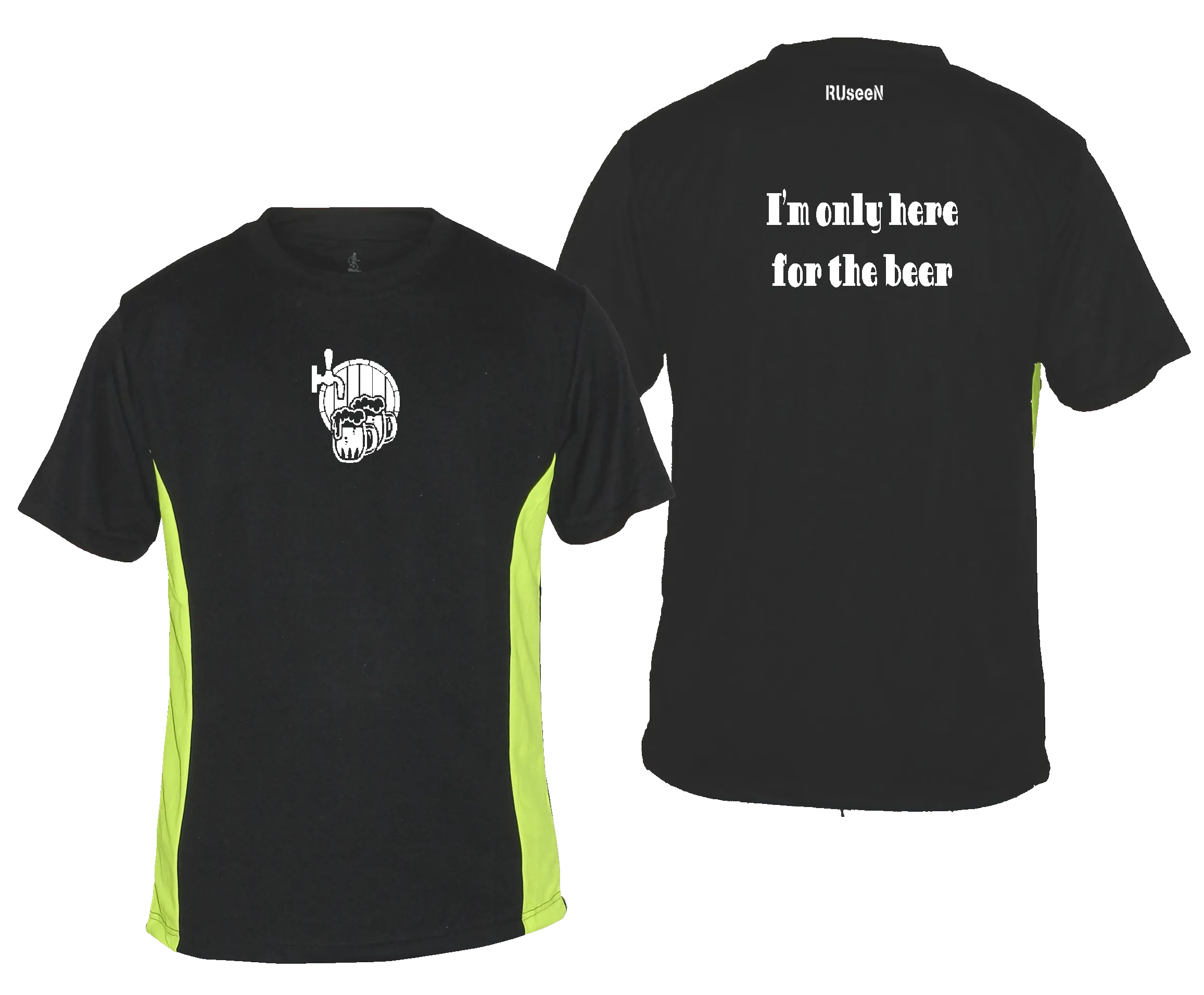 Men's Reflective Short Sleeve Shirt - I'm Only Here For The Beer