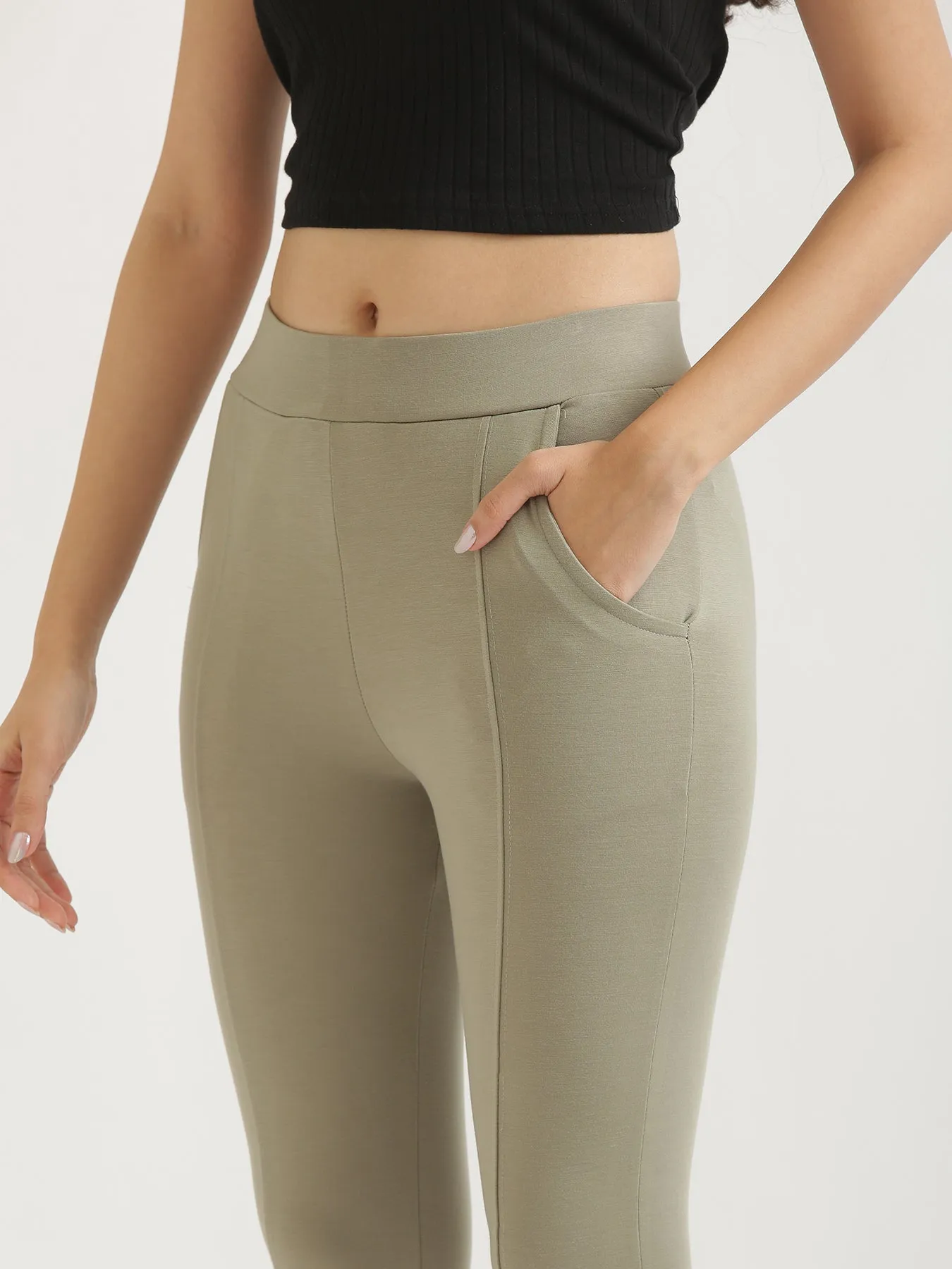 Mint Green 4-Way Stretchable Pants