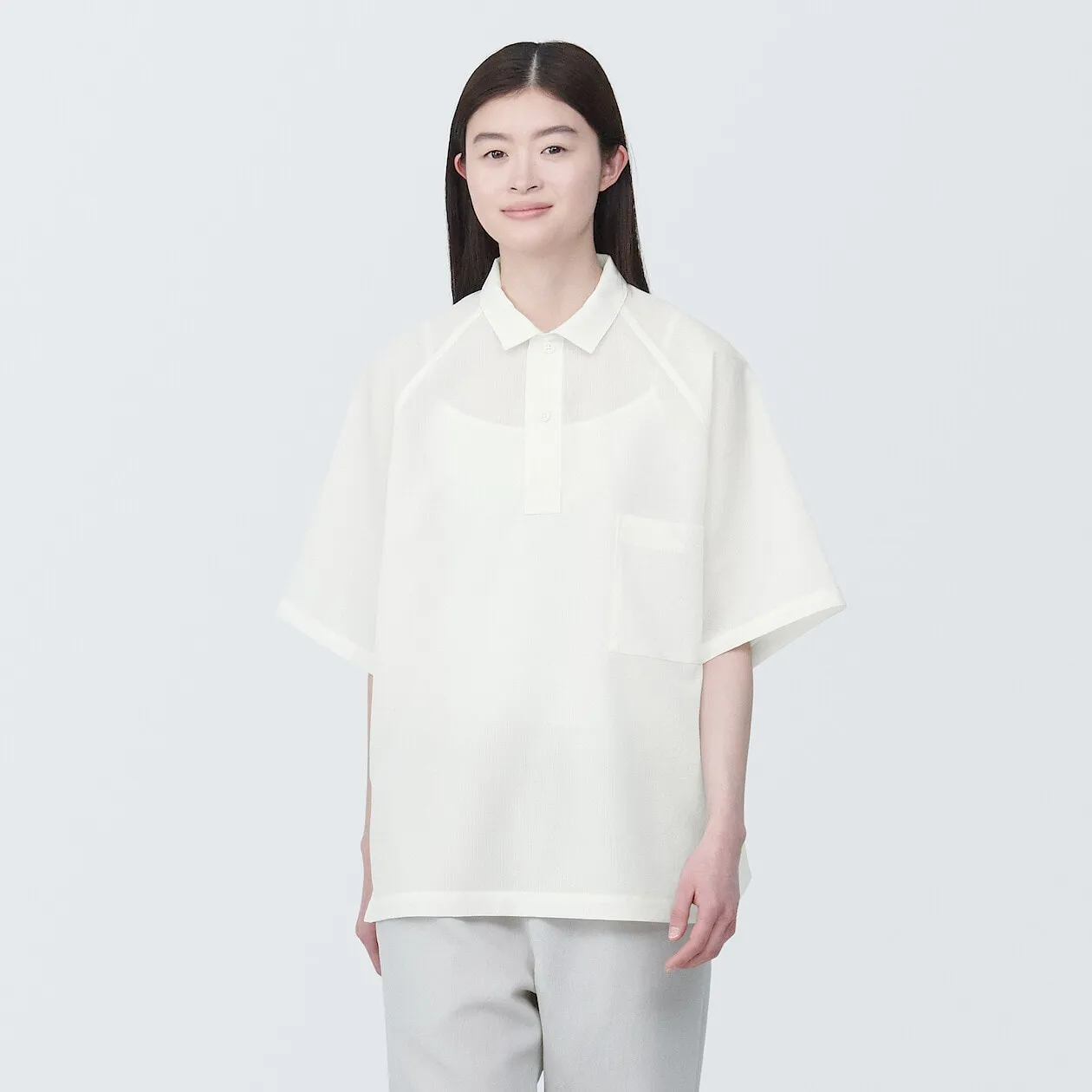 MUJI Labo Breathable UV Protection Polo Shirt