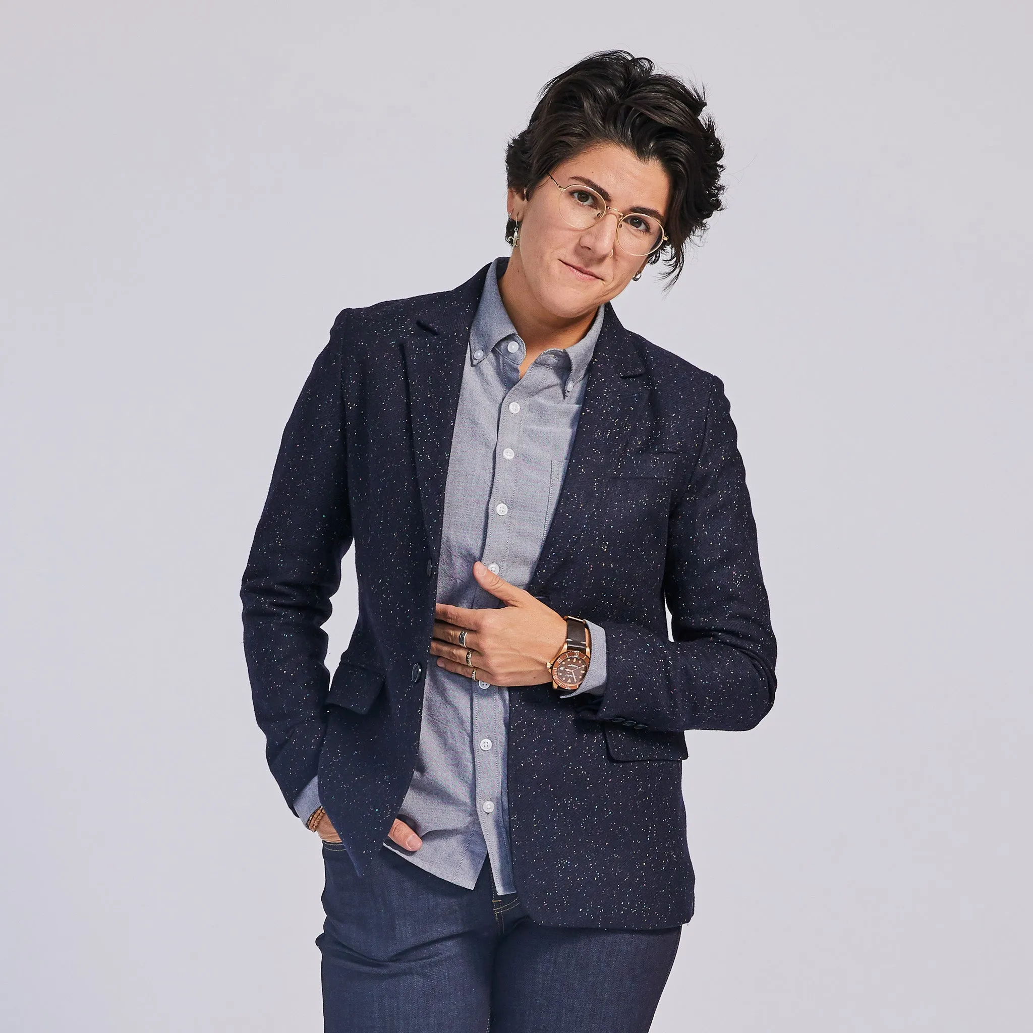 Navy Stardust Blazer