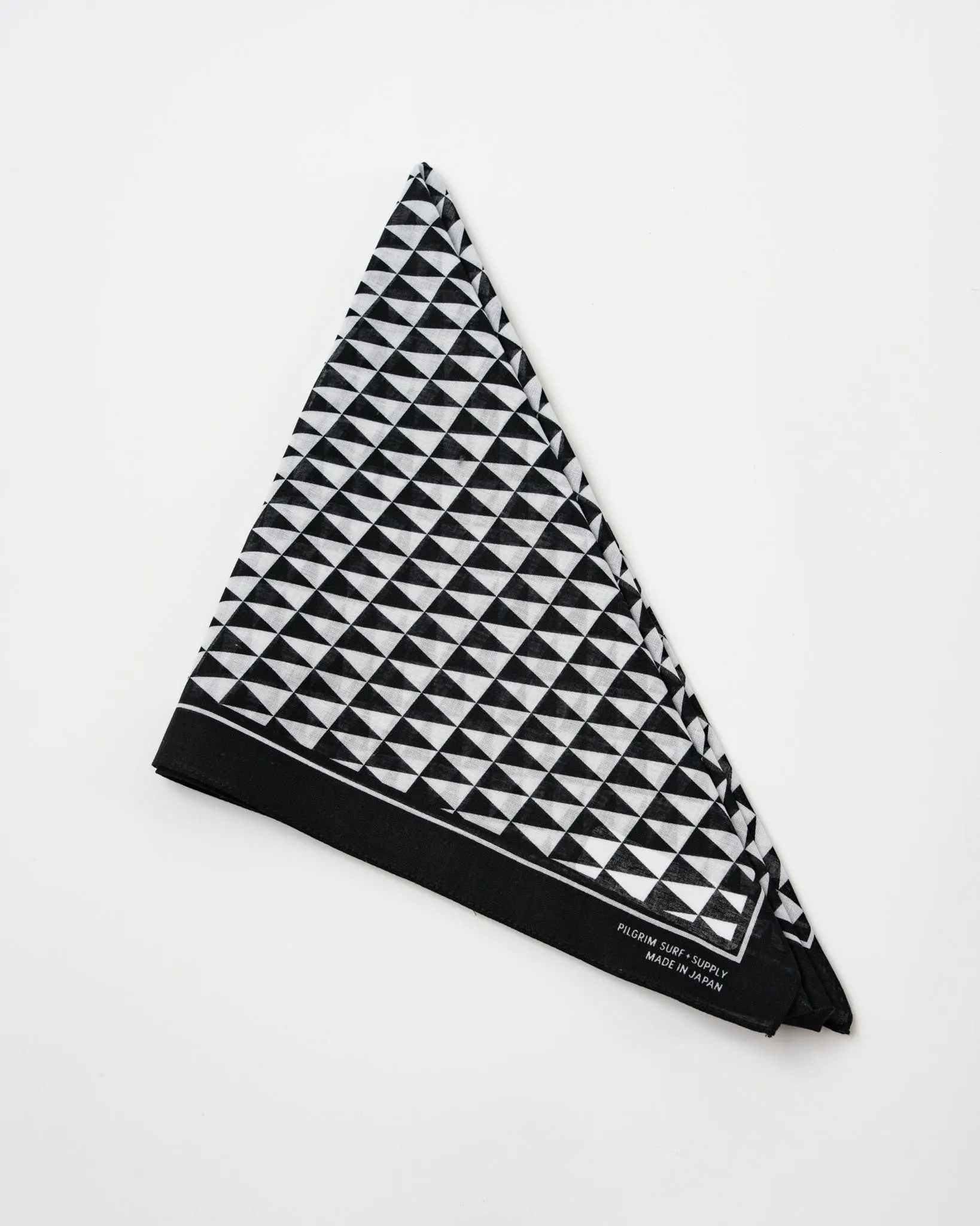 Pilgrim Surf   Supply Pennant Checker Bandana in Black